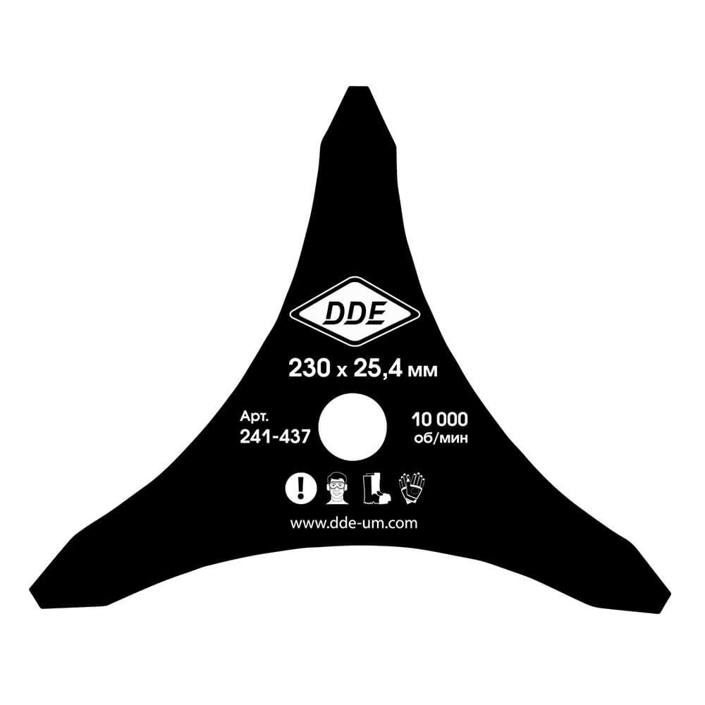 Нож для триммера DDE DAGGER CUT 230х25,4/20 мм, 3-лопастной 241-437