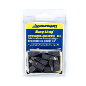 Грифели для карандаша SWANSON Always Sharp, чёрные, упаковка 24 шт. CPLBLK
