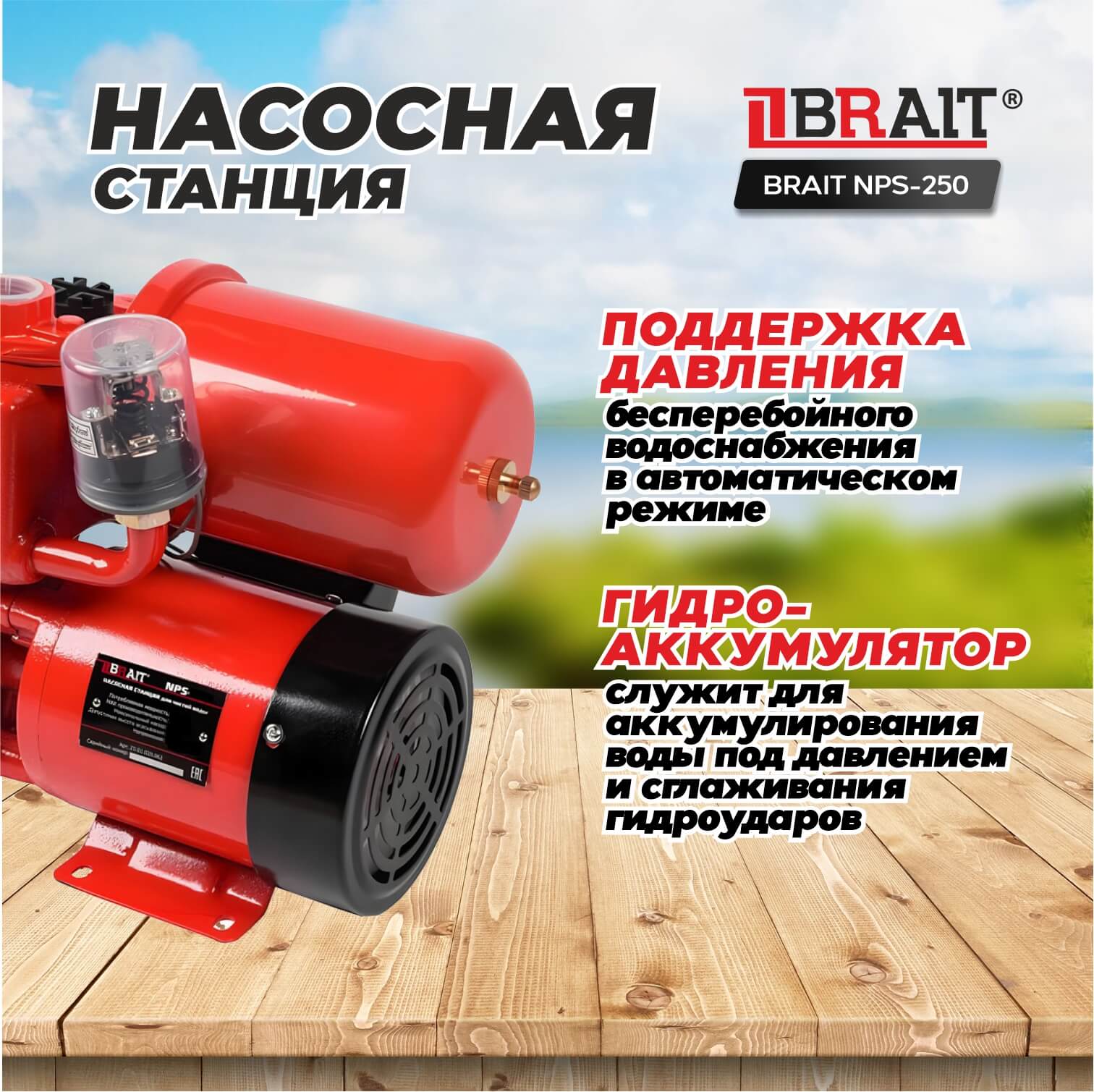 Насосная станция BRAIT NS-250/2