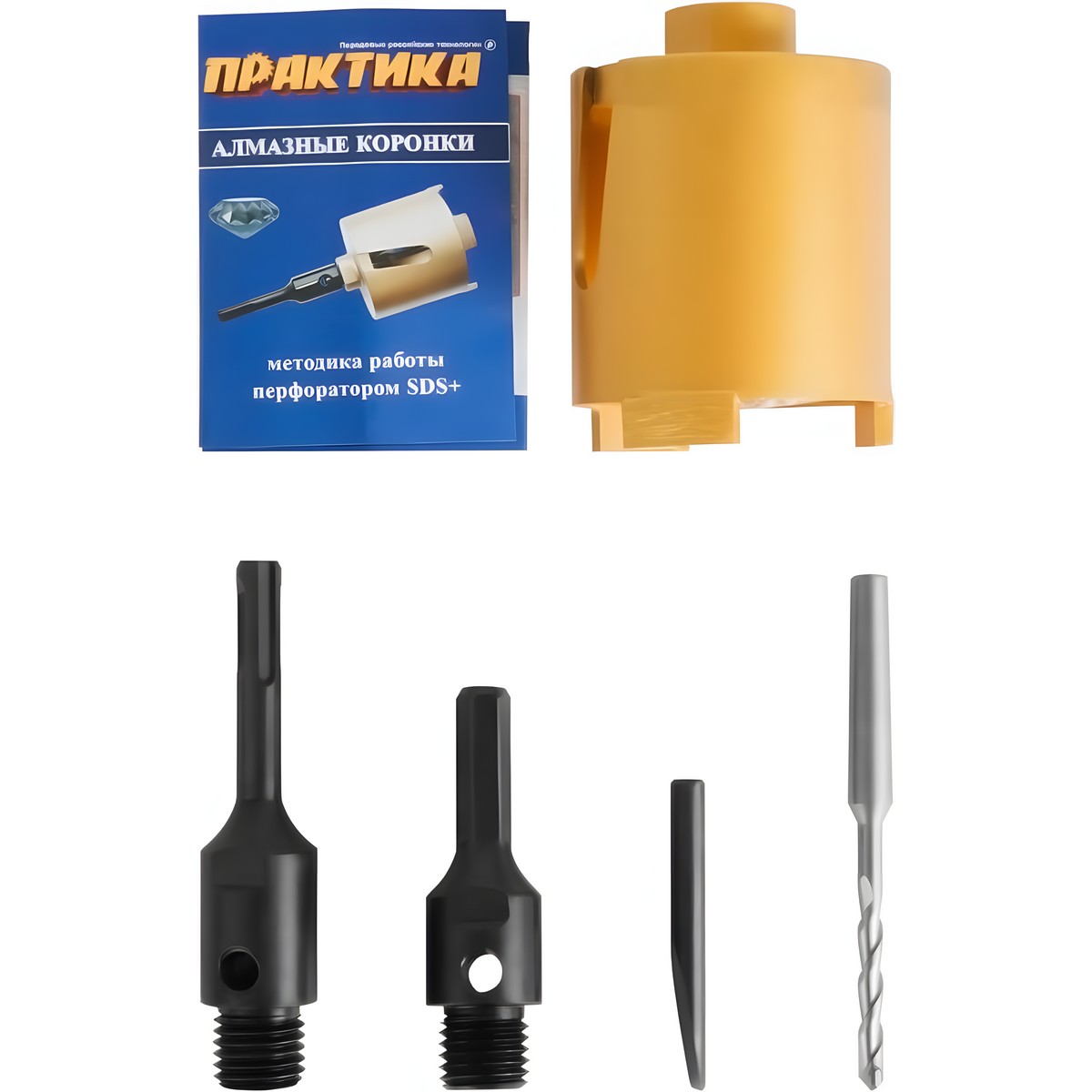 Коронка алмазная 82 мм HEX/SDS-Plus (бетон) Эксперт ПРАКТИКА 031-198