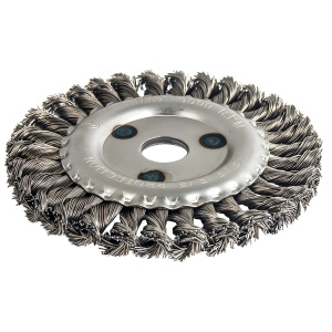 Щетка для УШМ 150 х 22,2 мм (дисковая, витая сталь) ПРАКТИКА 032-522
