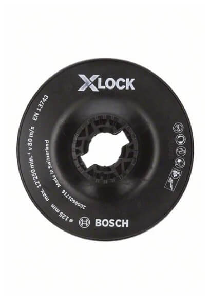 Тарелка опорная 125 мм X-LOCK (для УШМ, твердая) BOSCH 2608601716