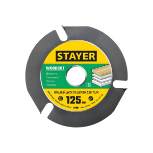 Диск пильный 125 х 22.2 мм 3Т (дерево) STAYER WoodCut 36854-125