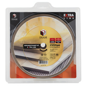 Диск алмазный 250 х 1.2 х 10 х 25.4 мм Керамогранит-ST GRAPHITE Extra Line DIAM 000708
