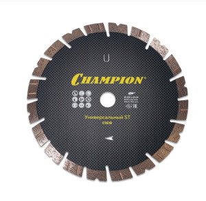 Диск алмазный 230 х 22,2 мм (бетон, кирпич, тротуарная плитка) Fast Gripper CHAMPION C1618