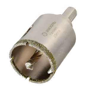 Коронка алмазная 35 мм (керамогранит/керамика) ВИХРЬ