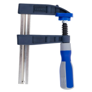 Струбцина F-образная 80 х 100 мм, двухкомпонентная рукоятка КОБАЛЬТ 244-537