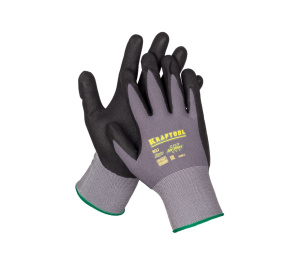Перчатки для точных работ, эластичные (вспененное нитриловое покрытие, 15 класс) KRAFTOOL L 11285-L