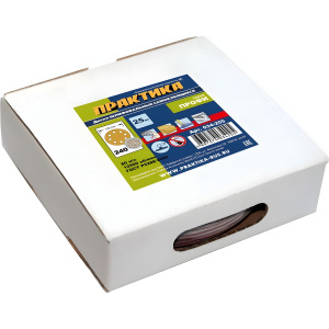 Круг шлифовальный 125 мм Р240 (1 шт., 8 отверстий) ПРАКТИКА 034-205-1