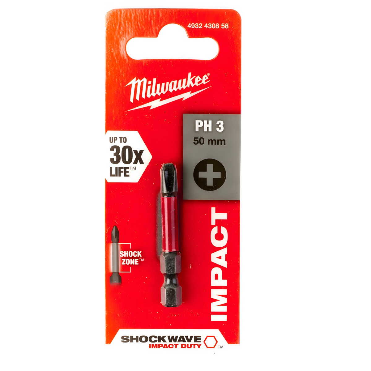 Насадка PH 3 х 50 мм (1 шт.) Shockwave MILWAUKEE 4932430858