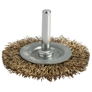 Щетка для дрели №053 (65 мм, дисковая, латунь) АТАКА 22343