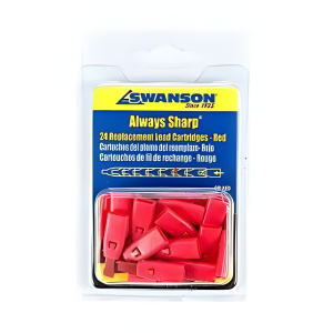 Грифели для карандаша SWANSON Always Sharp, красные, упаковка 24 шт. CPLRED