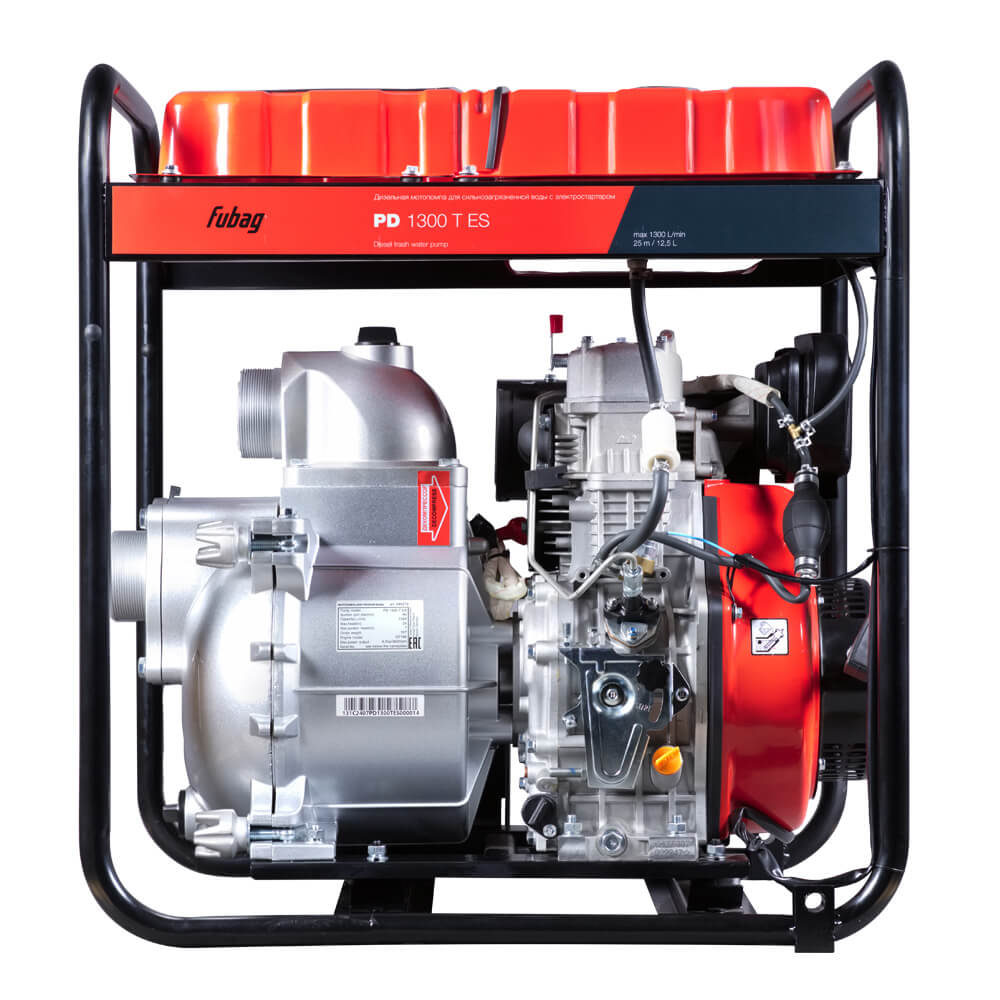 Мотопомпа FUBAG PD 1300T ES (для сильнозагрязненной воды)