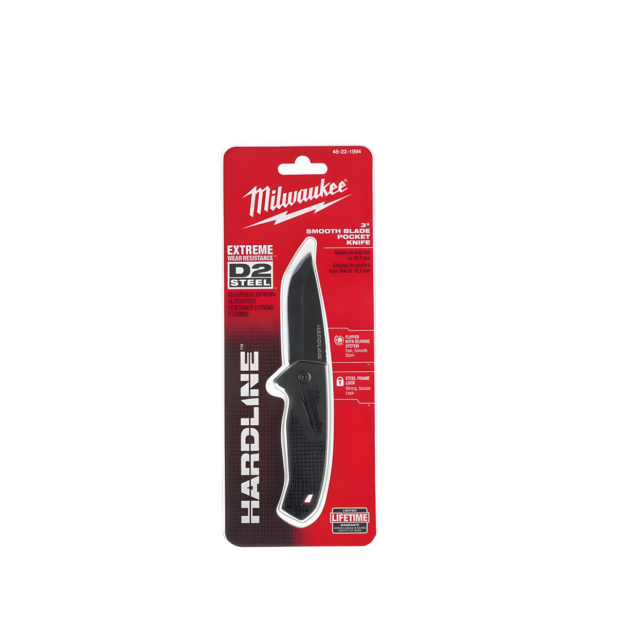 Нож раскладной Hardline Smooth MILWAUKEE 48221994