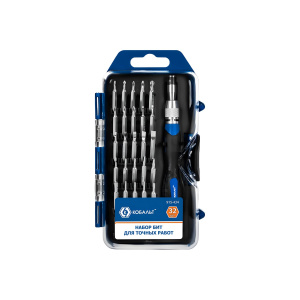 Набор бит для точных работ (30 бит, рукоятка, удлинитель) КОБАЛЬТ 915-434