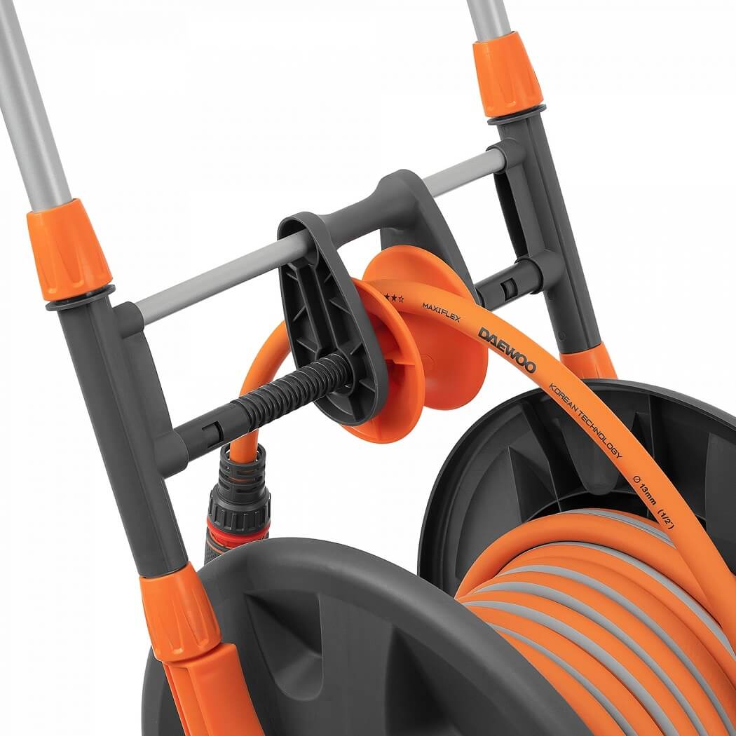 Тележка для шланга до 50 м + шланг 20 м DWR 2126 DAEWOO