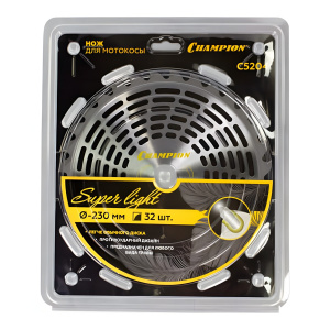 Нож с зубцами из твердого сплава 230 х 25.4 мм 32T Super Light (SRM-330ES/350ES/4605) CHAMPION C5204