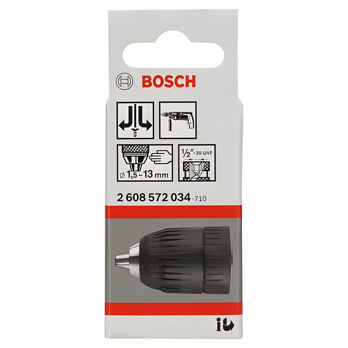 Патрон быстрозажимной 2.0-13 мм, 1/2''-20 UNF BOSCH 2608572034