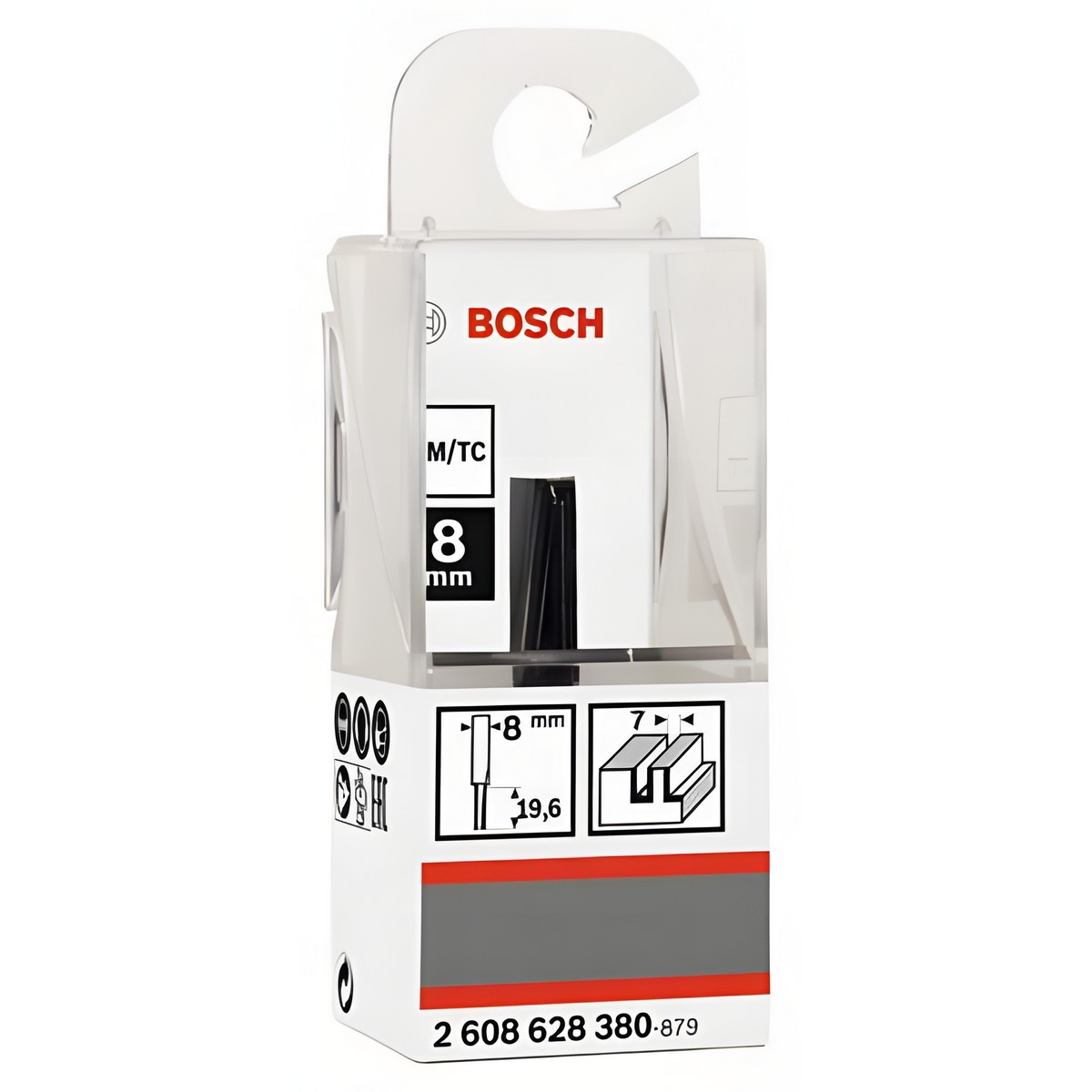 Фреза пазовая (d8/D7/H19.6/L51) HM BOSCH 2608628380