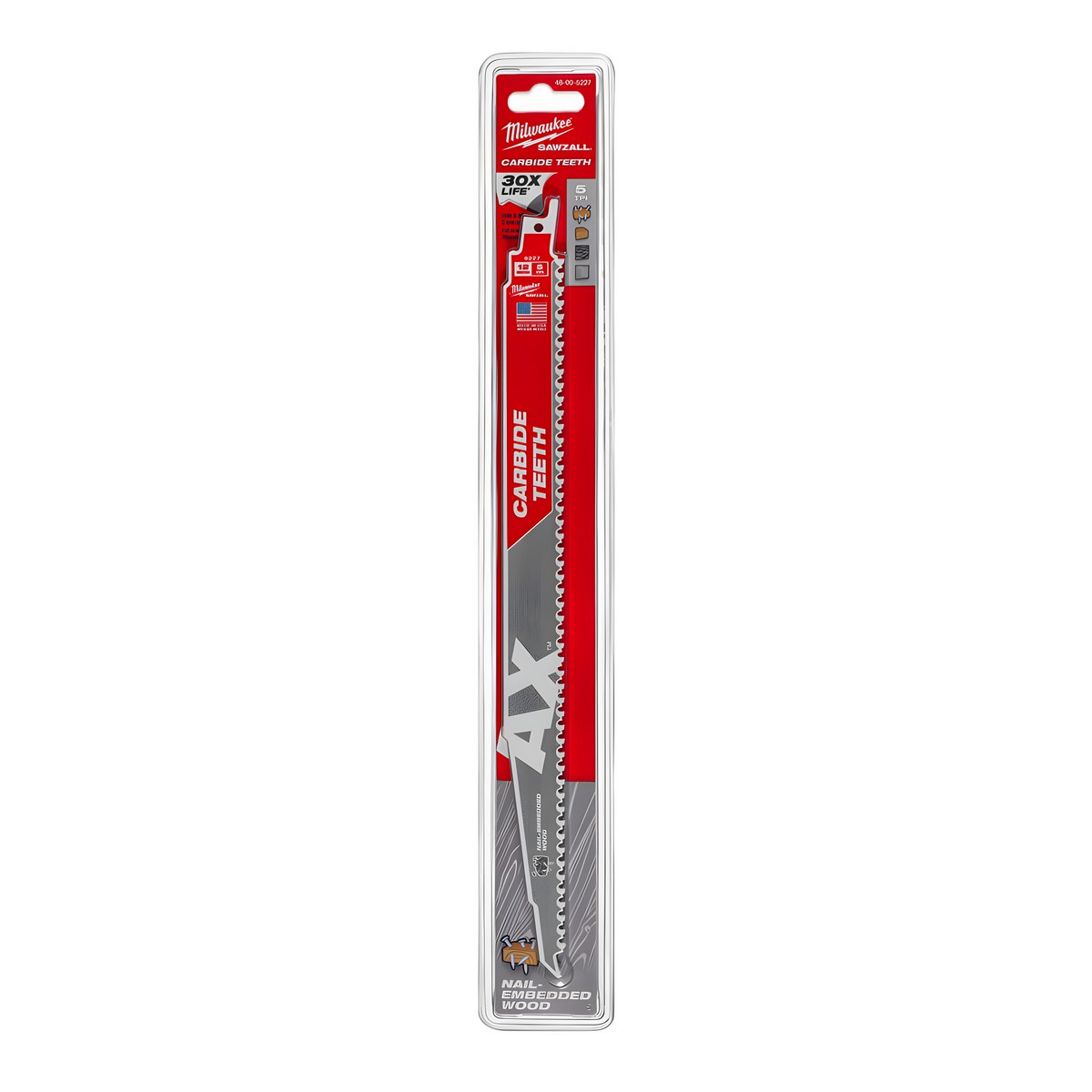 Полотно для сабельной пилы TCT AX 300 (1 шт.) MILWAUKEE 48005227