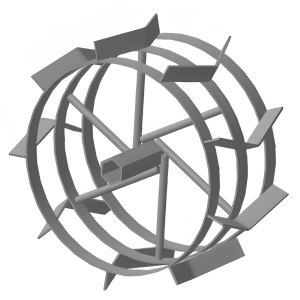 Грунтозацепы (2 шт., 6-ти гран..втулка, 3 обода для МБ Форза, Кроссер) 01.01.41(ГМБ.S32 380.180)