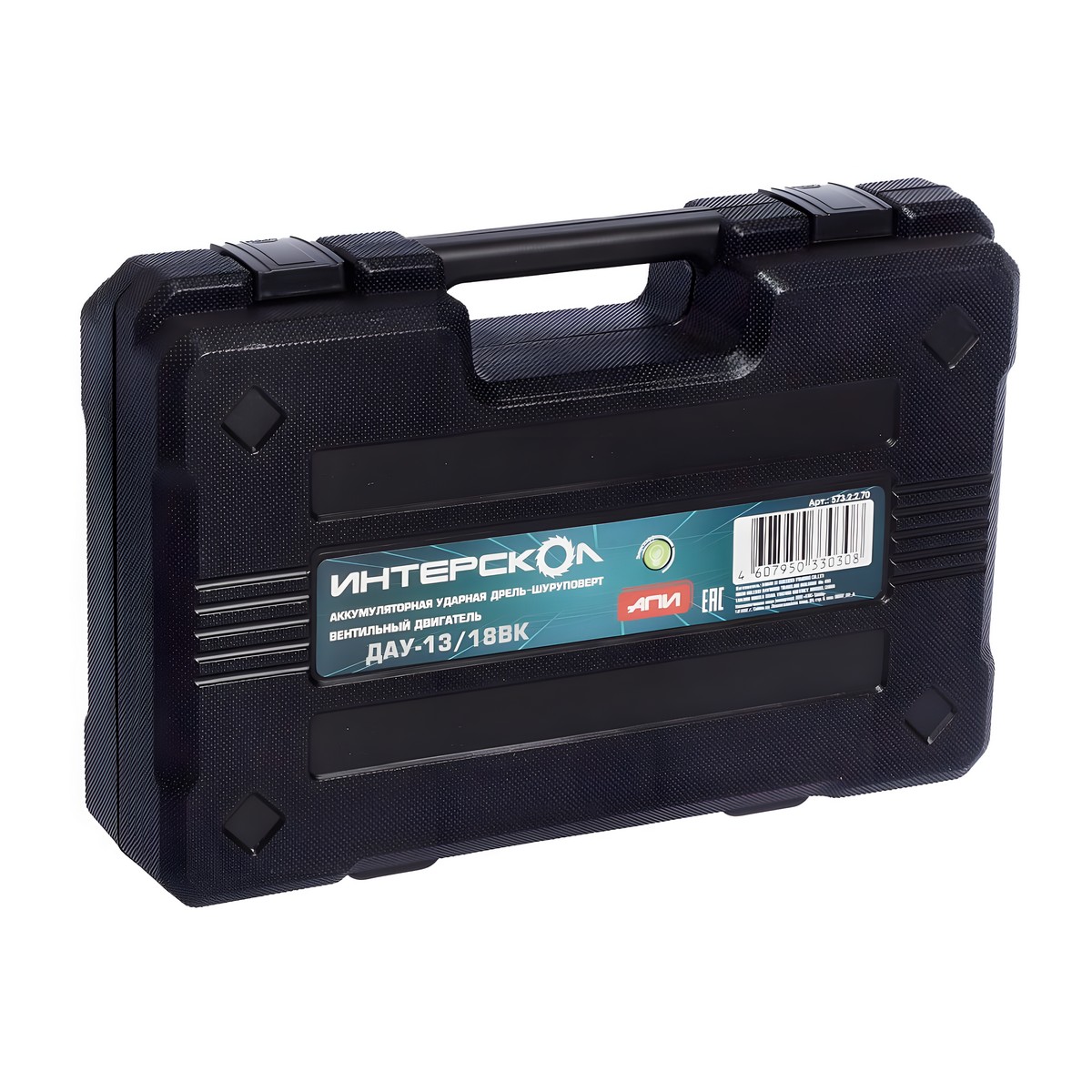 Дрель аккумуляторная ударная ИНТЕРСКОЛ ДАУ-13/18ВК АПИ (без АКБ и ЗУ, кейс)