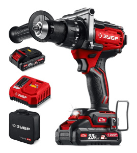 Дрель аккумуляторная ударная ЗУБР ДБУ-165-22 LMS (сумка)