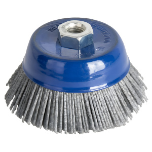 Щетка для УШМ 90 мм (чашеобразная, М14, абразивная) ПРАКТИКА 242-649