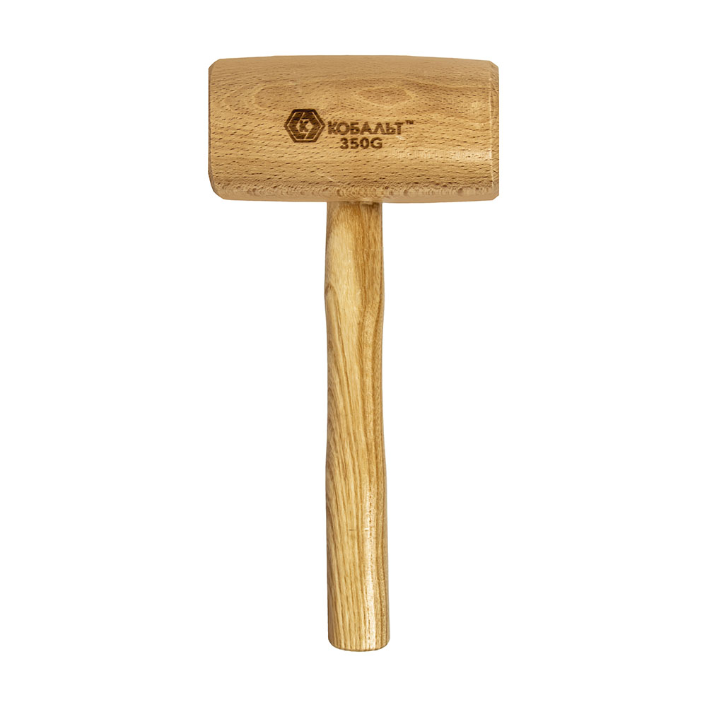 Киянка деревянная 350 г. (круглый боек 70 мм, деревянная ручка) КОБАЛЬТ 918-732