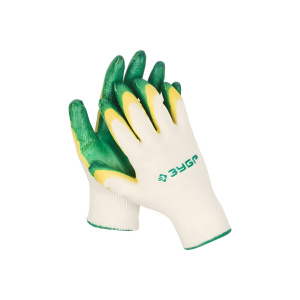 Перчатки с двойным латексным обливом, ЗУБР х2 ЗАЩИТА, размер L-XL 11459-К10