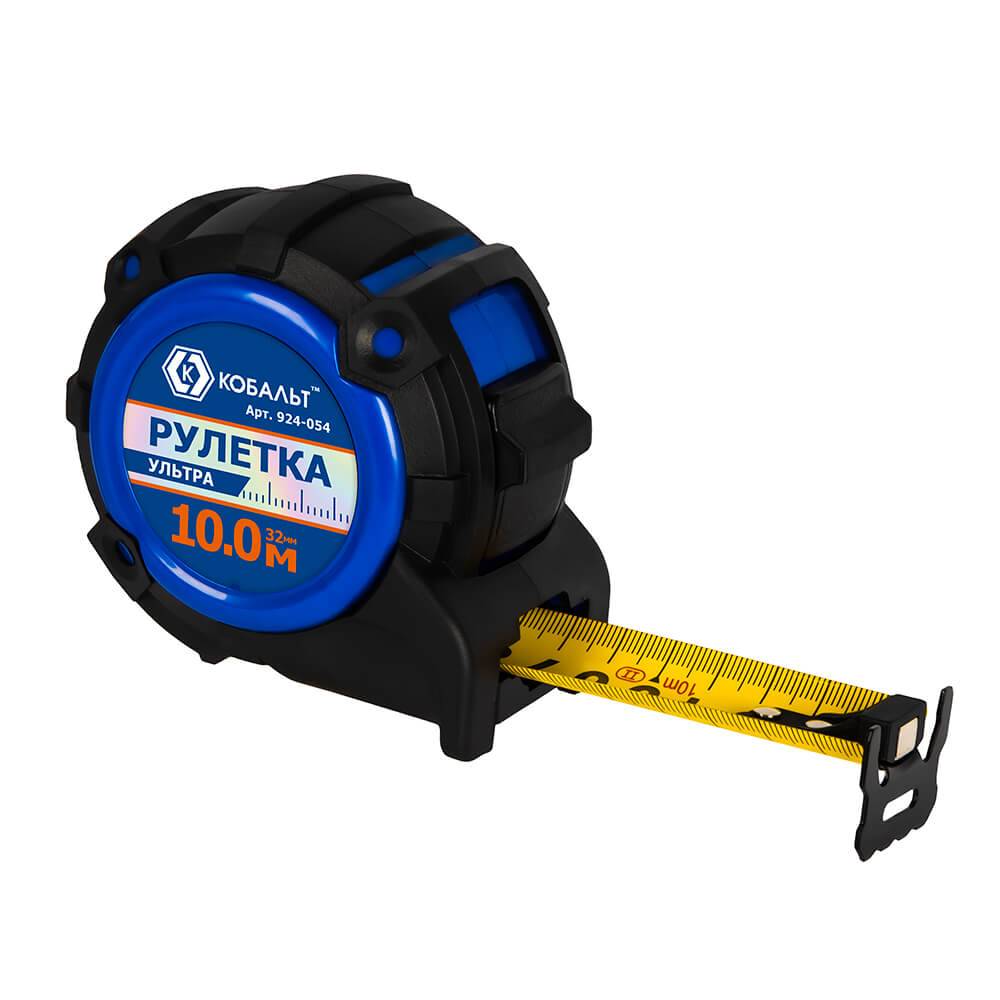 Рулетка 10 м х 32 мм Ультра КОБАЛЬТ 924-054