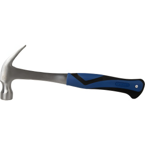 Молоток с гвоздодером 450 г. (цельнокованый, двухкомпонентная ручка) КОБАЛЬТ 240-881