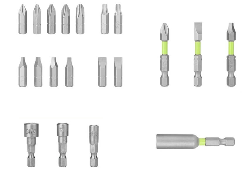 Набор бит, 21 пр. (в кейсе) GREENWORKS 2944007