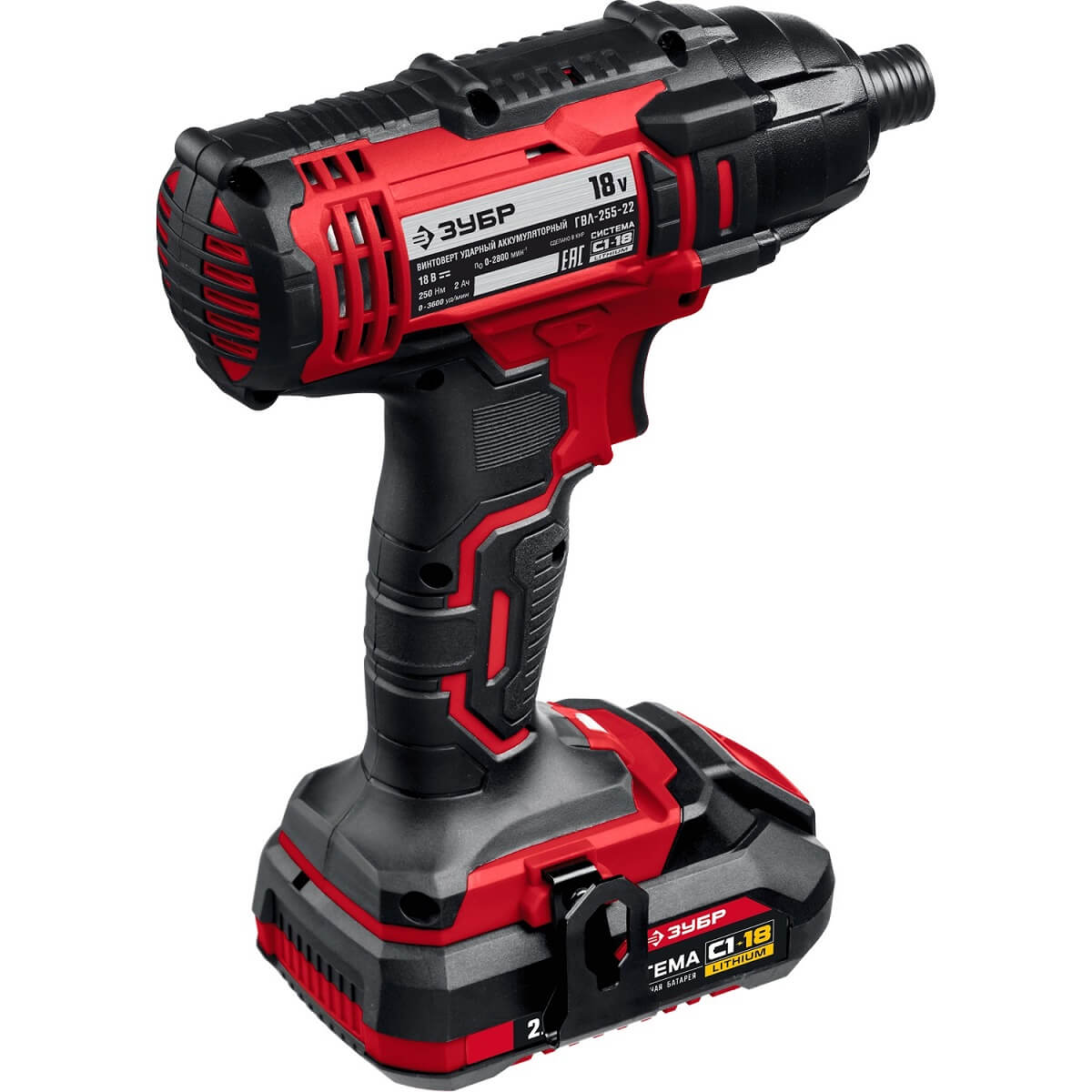 Винтоверт аккумуляторный ударный ЗУБР ГВЛ-255-22