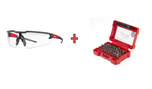 Набор MILWAUKEE "ЛЕТНИЕ ПОДАРКИ" №1 (Очки + набор бит 32 пр.) 493310006
