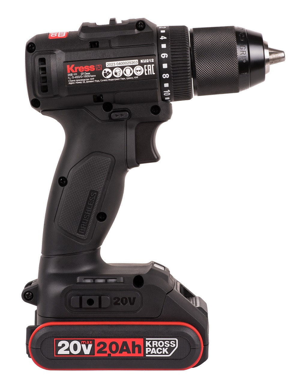Дрель-шуруповерт аккумуляторная KRESS KU212.1