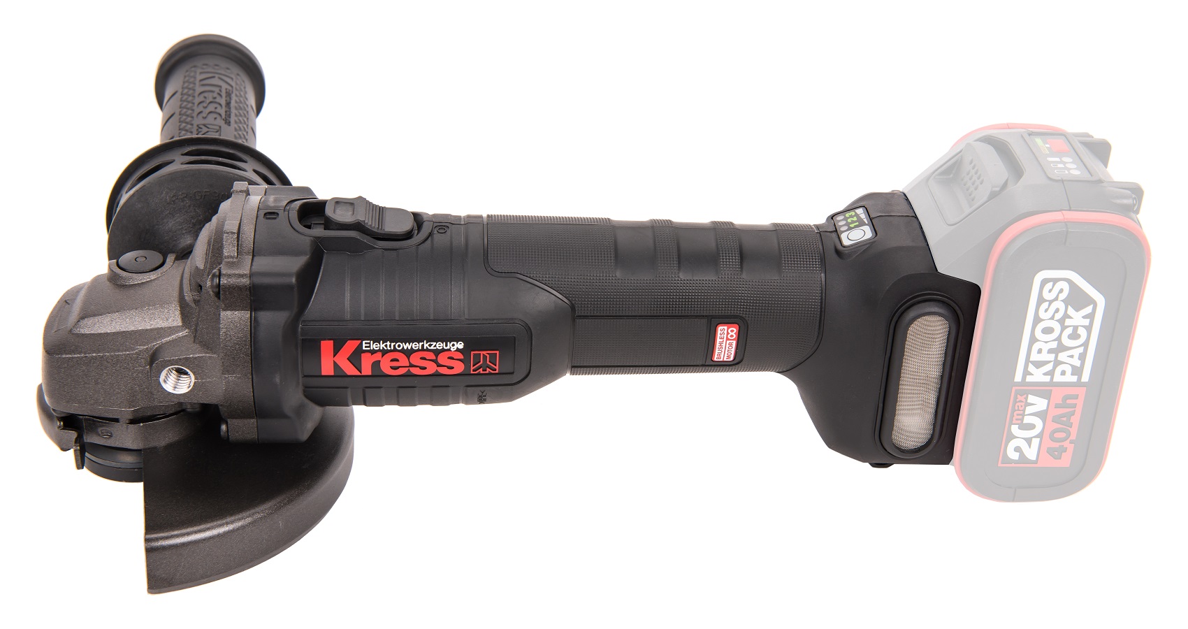 Шлифмашина угловая аккумуляторная KRESS KU801.9 (без АКБ и ЗУ)