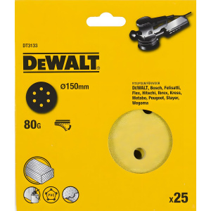 Круг шлифовальный 150 мм P80 (1 шт., дерево, краска) DeWalt DT3133-QZ