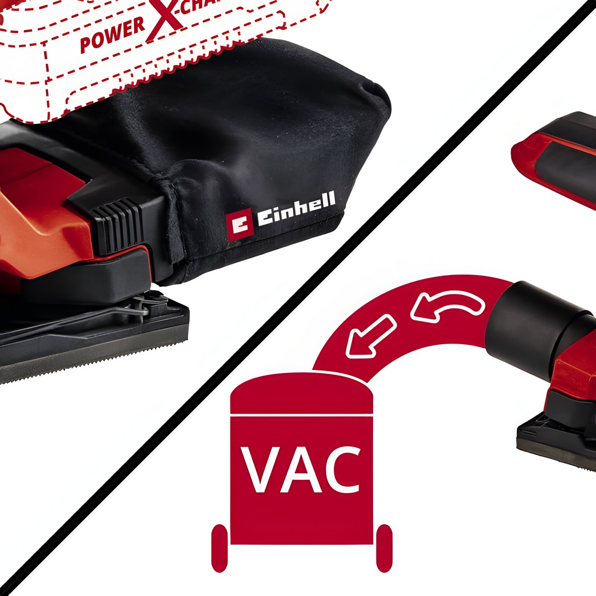 Шлифмашина вибрационная аккумуляторная Einhell PXC TC-OC 18/187 Li-Solo (без АКБ и ЗУ) 4460725