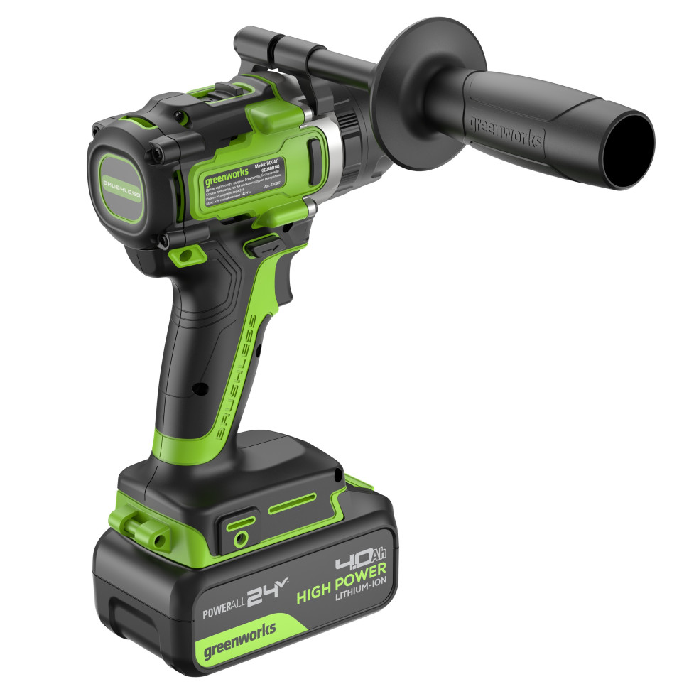 Дрель-шуруповерт аккумуляторная ударная GREENWORKS GD24DD140 3707607CUB