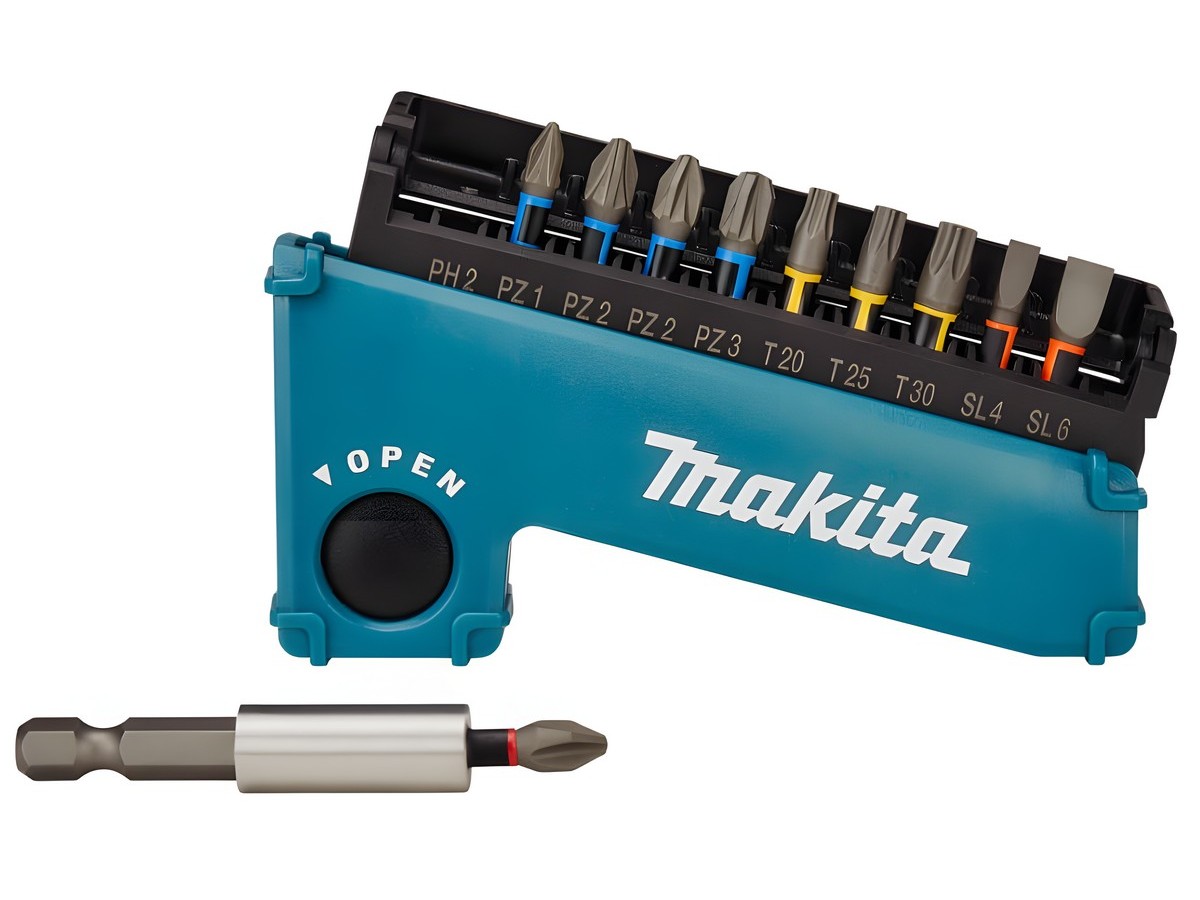 Набор насадок 11 шт. C-form (PH, PZ, T, SL х 25 мм, магнит. держатель) Impact Premier MAKITA E-03573