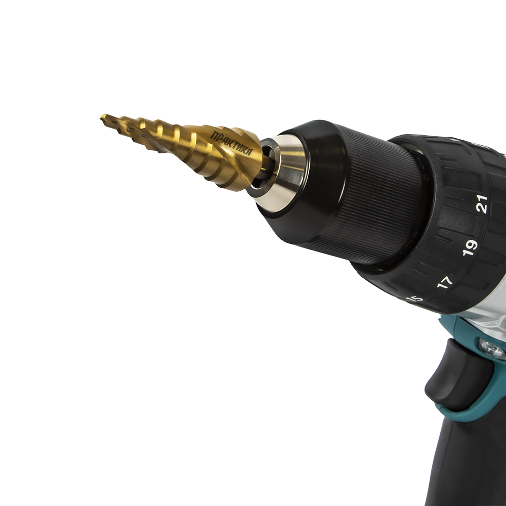 Сверло ступенчатое 4-20 мм (9 ступеней) "Эксперт" ПРАКТИКА 793-763