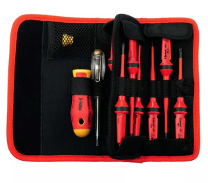 Набор диэлектрических стрежней с рукояткой E-SMART 12 шт. (SL/PH/PZ/TX, в сумке) FELO 06381204