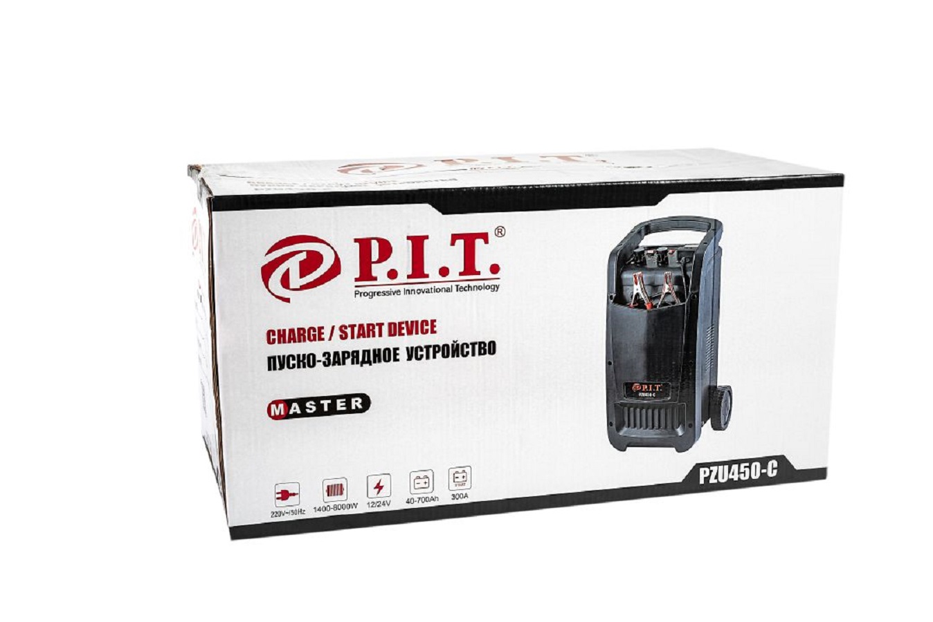 Пуско-зарядное устройство P.I.T. PZU450-C МАСТЕР (1.5/10кВт, 12/24В, ток 40/50А, ёмк. акб 40-700Ач)