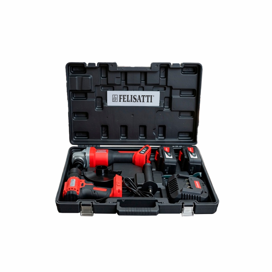 Набор FELISATTI (Аккум.шуруповерт FT1902 + УШМ FT1606 + АКБ + ЗУ)