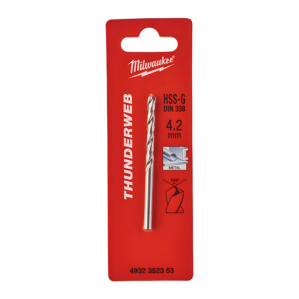 Сверло по металлу 4,2 х 75 мм (1 шт.) HSS-G Thunderweb MILWAUKEE 4932352353