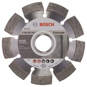 Диск алмазный 115 х 22.2 мм Expert for Concrete BOSCH 2608602555
