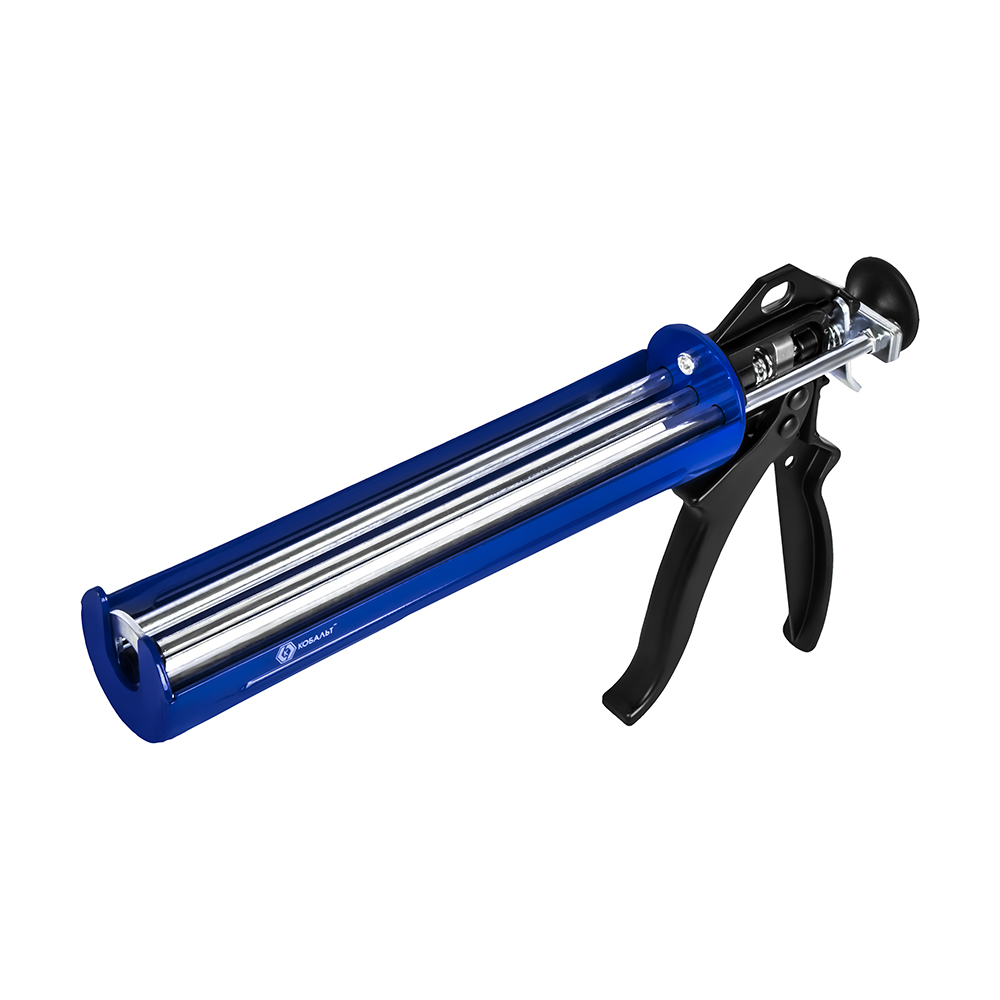 Пистолет для хим. анкеров 300 мл (скелетный стальной корпус, 3-х шток. поршень) КОБАЛЬТ 924-115