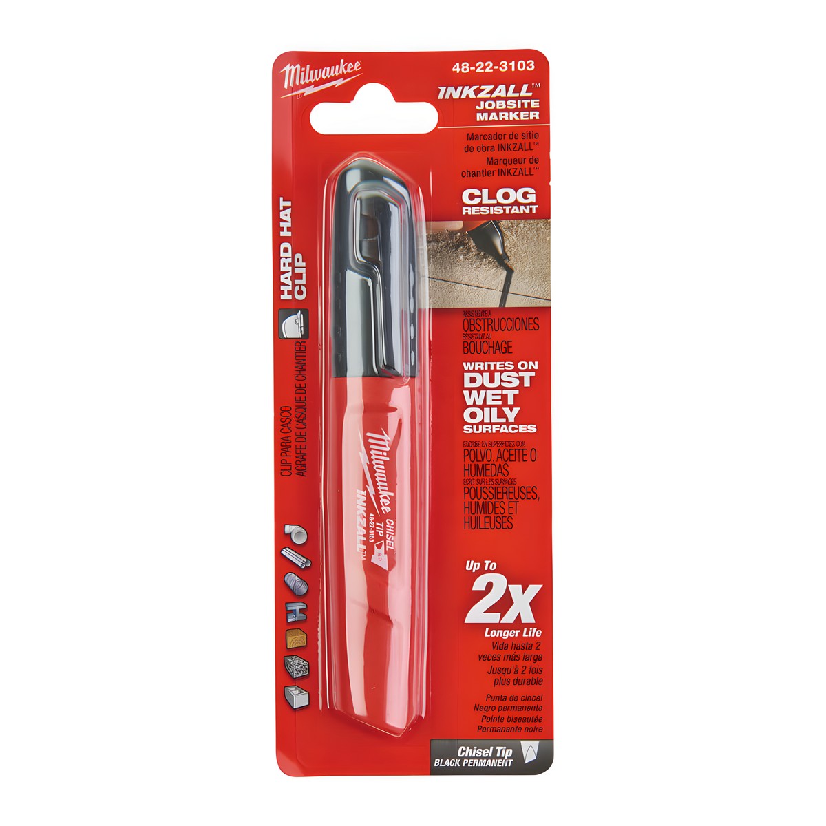 Маркер строительный широкий INKZALL MILWAUKEE 48223103