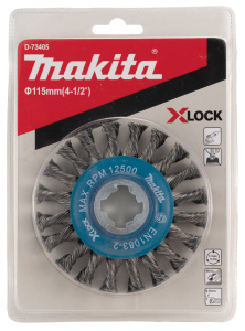 Щетка дисковая 115 мм (для УШМ, X-Lock, витой металл 0.5 мм) MAKITA D-73405